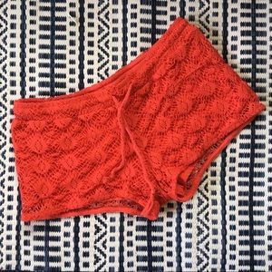 Coral Red Sleep Shorts